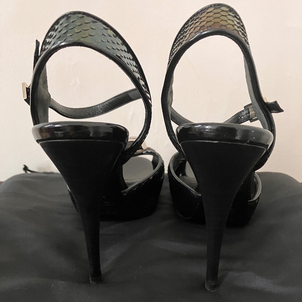 Fendi Iridescent Python-like Leather Slingbacks - Picture 7 of 15